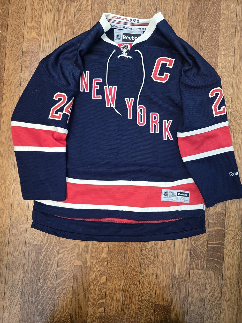 New York Rangers Official Reebok Jersey Ryan Callahan Size Youth L/XL